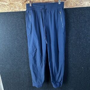 Athleta Mens Jogger Blue‎ Zipper Pockets Elastic Waist Pants Small